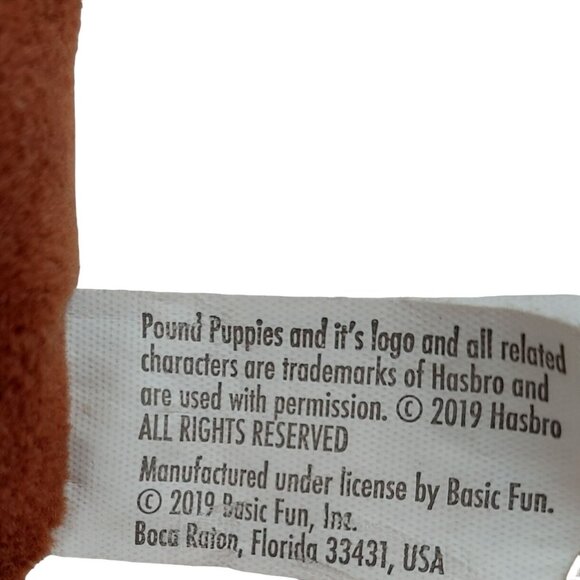 Hasbro Pound Puppies Brown Hound Floppy Ear Stuffed Animal Plush Basic Fun 2019 - Picture 6 of 7